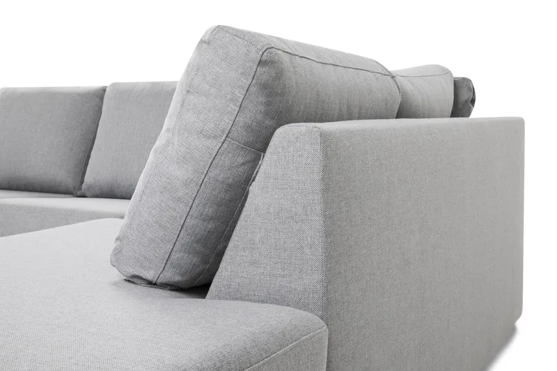 Crazy 6-sits Högervänd U-formad XX-Large Soffa med Divan och Schäslong i Tyg - Grå - Möbler - Soffa - U-soffa