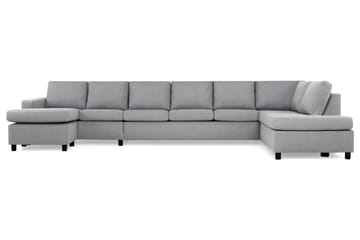 Crazy 6-sits Högervänd U-formad XX-Large Soffa med Divan och Schäslong i Tyg - Grå - Möbler - Soffa - U-soffa