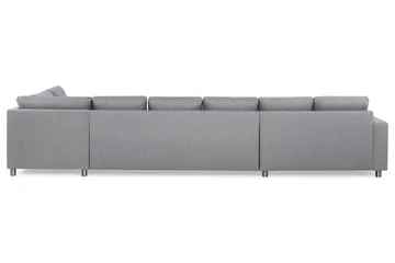 Crazy 6-sits Högervänd U-formad XX-Large Soffa med Divan och Schäslong i Tyg - Grå - Möbler - Soffa - U-soffa
