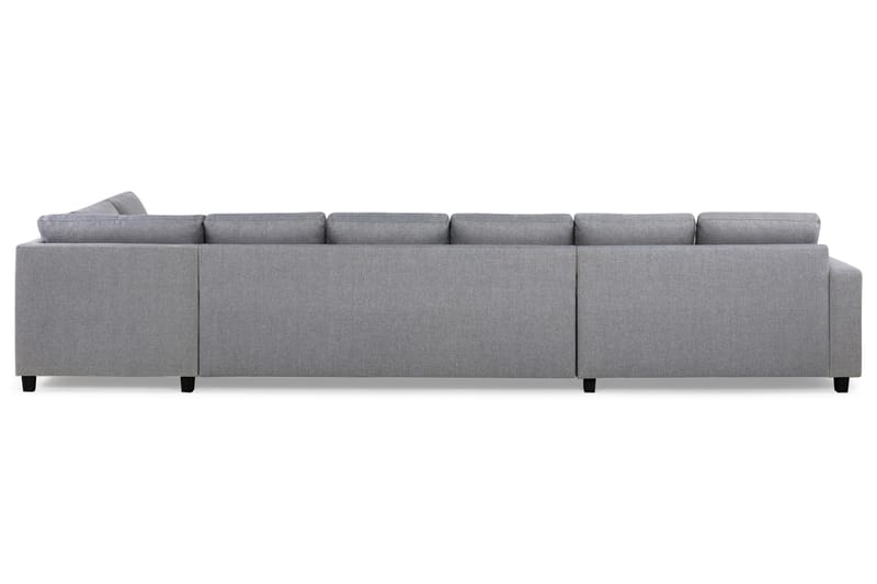 Crazy 6-sits Högervänd U-formad XX-Large Soffa med Divan och Schäslong i Tyg - Grå - Möbler - Soffa - U-soffa