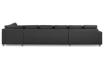 Crazy 6-sits Högervänd U-formad XX-Large Soffa med Divan och Schäslong i Tyg - Mörkgrå - Möbler - Soffa - U-soffa