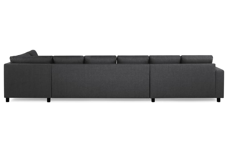 Crazy 6-sits Högervänd U-formad XX-Large Soffa med Divan och Schäslong i Tyg - Mörkgrå - Möbler - Soffa - U-soffa