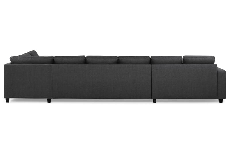 Crazy 6-sits Högervänd U-formad XX-Large Soffa med Divan och Schäslong i Tyg - Mörkgrå - Möbler - Soffa - U-soffa