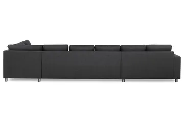 Crazy 6-sits Högervänd U-formad XX-Large Soffa med Divan och Schäslong i Tyg - Mörkgrå - Möbler - Soffa - U-soffa