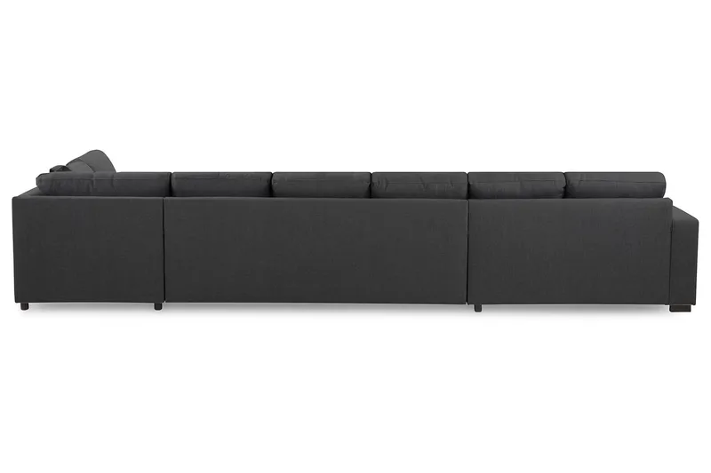 Crazy 6-sits Högervänd U-formad XX-Large Soffa med Divan och Schäslong i Tyg - Mörkgrå - Möbler - Soffa - U-soffa