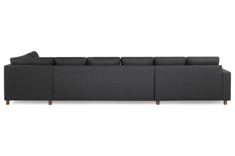 Crazy 6-sits Högervänd U-formad XX-Large Soffa med Divan och Schäslong i Tyg - Mörkgrå - Möbler - Soffa - U-soffa