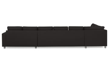 Crazy 6-sits Vänstervänd U-formad XX-Large Soffa med Divan och Schäslong i Tyg - Antracit - Möbler - Soffa - U-soffa