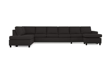 Crazy 6-sits Vänstervänd U-formad XX-Large Soffa med Divan och Schäslong i Tyg - Antracit - Möbler - Soffa - U-soffa
