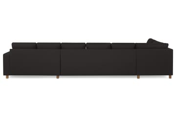 Crazy 6-sits Vänstervänd U-formad XX-Large Soffa med Divan och Schäslong i Tyg - Antracit - Möbler - Soffa - U-soffa