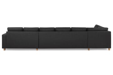 Crazy 6-sits Vänstervänd U-formad XX-Large Soffa med Divan och Schäslong i Tyg - Antracit - Möbler - Soffa - U-soffa