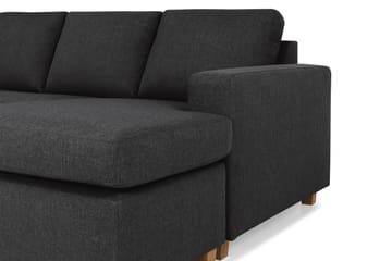 Crazy 6-sits Vänstervänd U-formad XX-Large Soffa med Divan och Schäslong i Tyg - Antracit - Möbler - Soffa - U-soffa