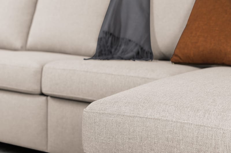 Crazy 6-sits Vänstervänd U-formad XX-Large Soffa med Divan och Schäslong i Tyg - Beige - Möbler - Soffa - U-soffa