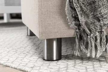 Crazy 6-sits Vänstervänd U-formad XX-Large Soffa med Divan och Schäslong i Tyg - Beige - Möbler - Soffa - U-soffa