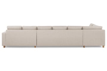 Crazy 6-sits Vänstervänd U-formad XX-Large Soffa med Divan och Schäslong i Tyg - Beige - Möbler - Soffa - U-soffa