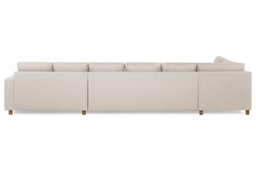 Crazy 6-sits Vänstervänd U-formad XX-Large Soffa med Divan och Schäslong i Tyg - Beige - Möbler - Soffa - U-soffa