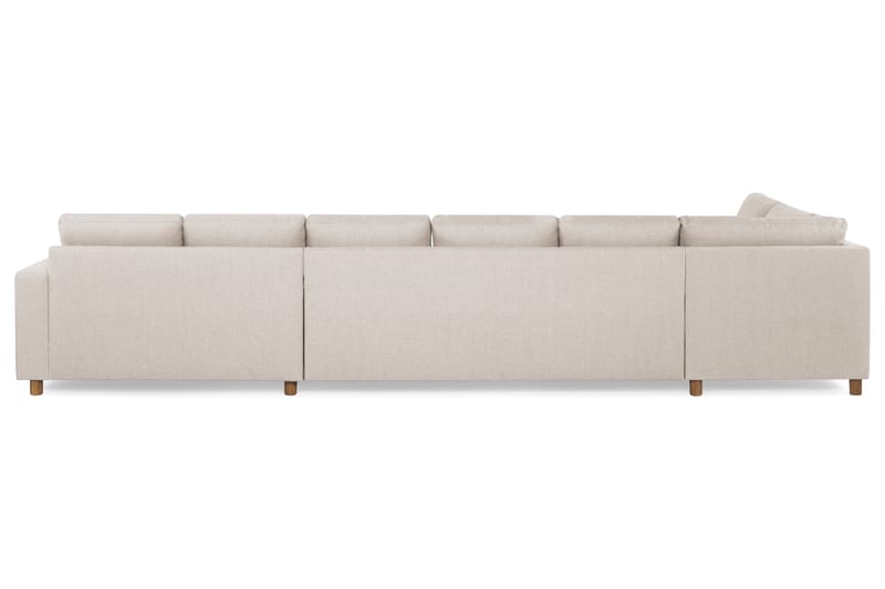 Crazy 6-sits Vänstervänd U-formad XX-Large Soffa med Divan och Schäslong i Tyg - Beige - Möbler - Soffa - U-soffa