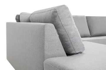 Crazy 6-sits Vänstervänd U-formad XX-Large Soffa med Divan och Schäslong i Tyg - Grå - Möbler - Soffa - U-soffa