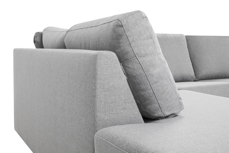 Crazy 6-sits Vänstervänd U-formad XX-Large Soffa med Divan och Schäslong i Tyg - Grå - Möbler - Soffa - U-soffa