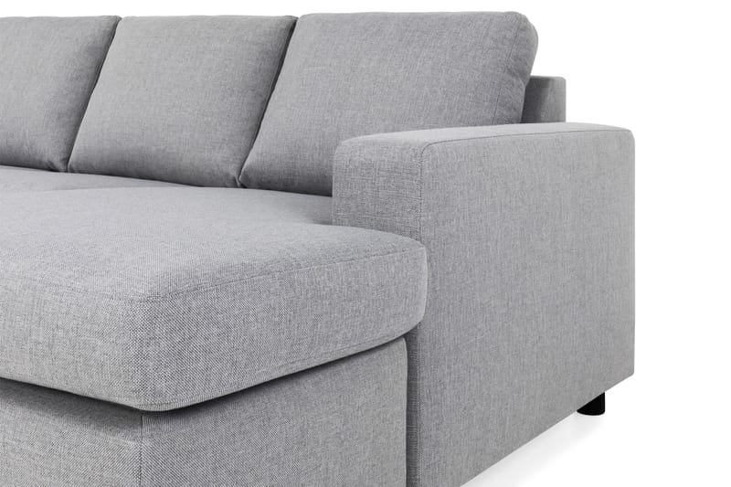 Crazy 6-sits Vänstervänd U-formad XX-Large Soffa med Divan och Schäslong i Tyg - Grå - Möbler - Soffa - U-soffa