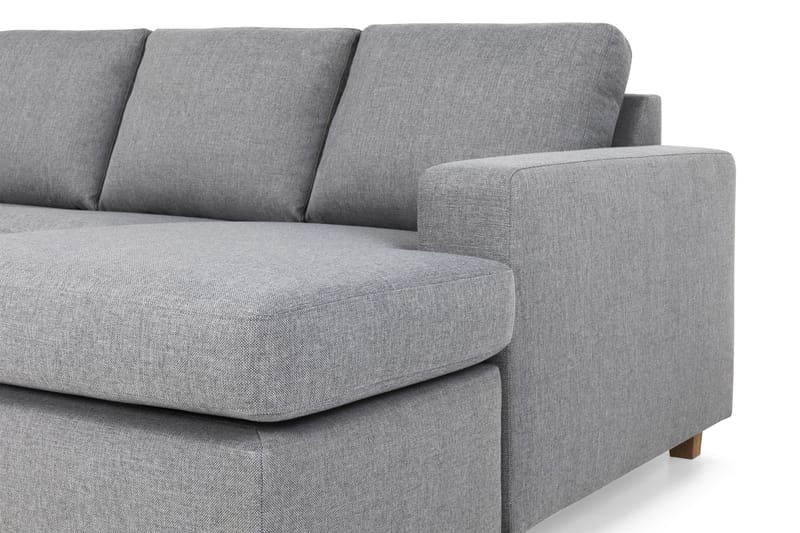 Crazy 6-sits Vänstervänd U-formad XX-Large Soffa med Divan och Schäslong i Tyg - Grå - Möbler - Soffa - U-soffa