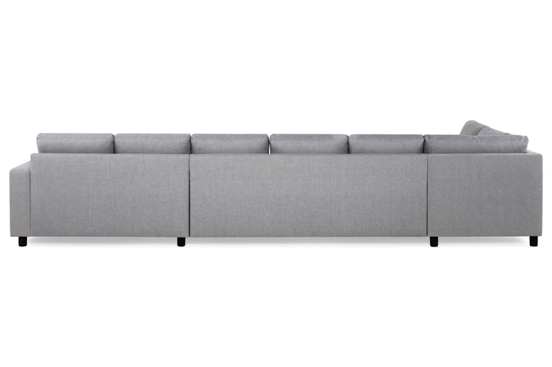 Crazy 6-sits Vänstervänd U-formad XX-Large Soffa med Divan och Schäslong i Tyg - Grå - Möbler - Soffa - U-soffa
