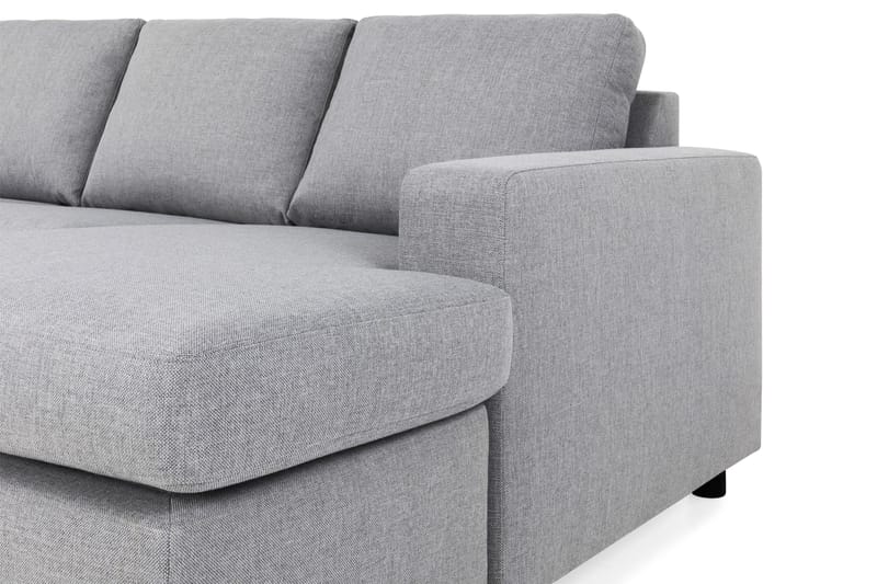 Crazy 6-sits Vänstervänd U-formad XX-Large Soffa med Divan och Schäslong i Tyg - Grå - Möbler - Soffa - U-soffa