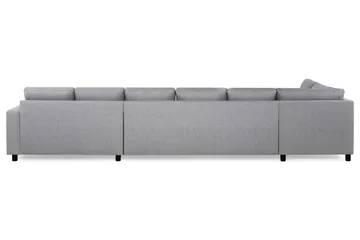 Crazy 6-sits Vänstervänd U-formad XX-Large Soffa med Divan och Schäslong i Tyg - Grå - Möbler - Soffa - U-soffa