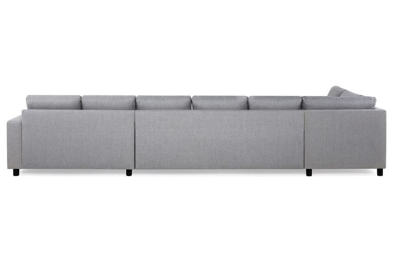 Crazy 6-sits Vänstervänd U-formad XX-Large Soffa med Divan och Schäslong i Tyg - Grå - Möbler - Soffa - U-soffa