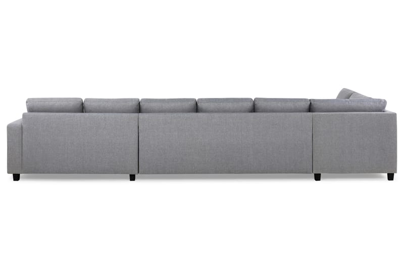 Crazy 6-sits Vänstervänd U-formad XX-Large Soffa med Divan och Schäslong i Tyg - Grå - Möbler - Soffa - U-soffa