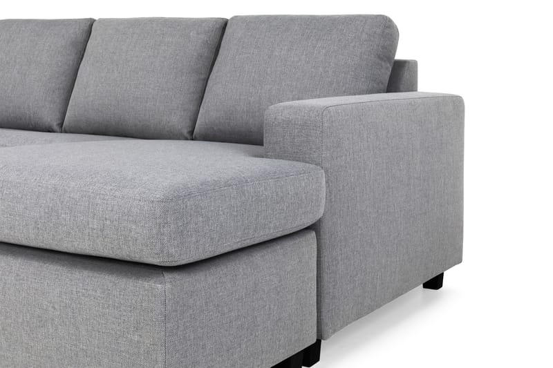 Crazy 6-sits Vänstervänd U-formad XX-Large Soffa med Divan och Schäslong i Tyg - Grå - Möbler - Soffa - U-soffa
