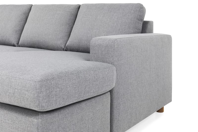 Crazy 6-sits Vänstervänd U-formad XX-Large Soffa med Divan och Schäslong i Tyg - Grå - Möbler - Soffa - U-soffa