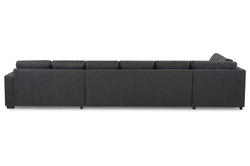Crazy 6-sits Vänstervänd U-formad XX-Large Soffa med Divan och Schäslong i Tyg - Mörkgrå - Möbler - Soffa - U-soffa