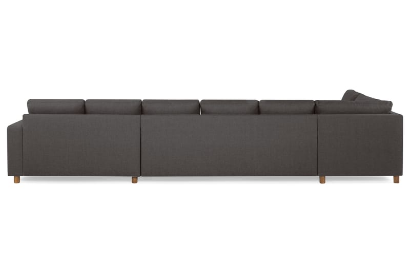 Crazy 6-sits Vänstervänd U-formad XX-Large Soffa med Divan och Schäslong i Tyg - Mörkgrå - Möbler - Soffa - U-soffa