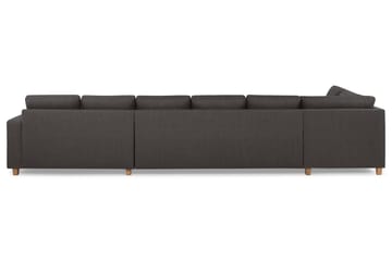Crazy 6-sits Vänstervänd U-formad XX-Large Soffa med Divan och Sch�äslong i Tyg - Mörkgrå - Möbler - Soffa - U-soffa