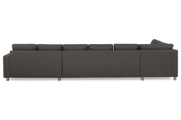Crazy 6-sits Vänstervänd U-formad XX-Large Soffa med Divan och Schäslong i Tyg - Mörkgrå - Möbler - Soffa - U-soffa