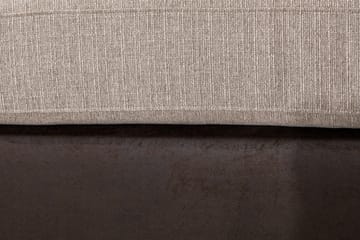 Cuba 5-sits Vänstervänd U-formad Large Soffa med Divan och Schäslong i Konstläder/Tyg - Brun / Beige - Möbler - Soffa - U-soffa