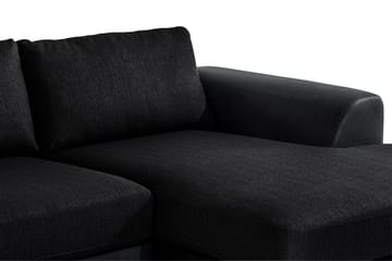 Cuba 5-sits Vänstervänd U-formad Soffa med Divan och Schäslong i Konstläder/Tyg - Grå / Svart - Möbler - Soffa - U-soffa