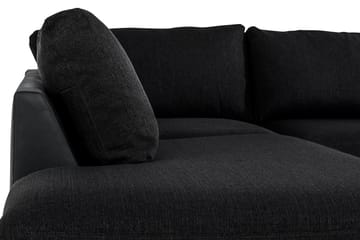 Cuba 5-sits Vänstervänd U-formad Soffa med Divan och Schäslong i Konstläder/Tyg - Grå / Svart - Möbler - Soffa - U-soffa