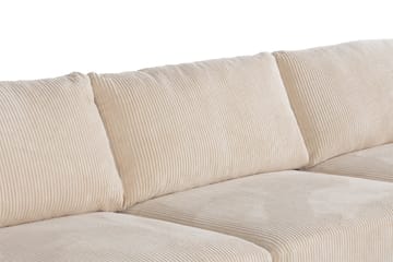 Cuba 5-sits Vänstervänd U-formad Soffa med Divan och Schäslong i Manchester/Konstläder - Brun / Beige - Möbler - Soffa - U-soffa