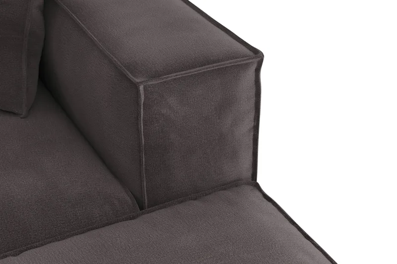 Cubo 5-sits U-formad Djup Modulsoffa Med Divan och Schäslong i Sammet - Mörkgrå - Möbler - Soffa - Sammetssoffa