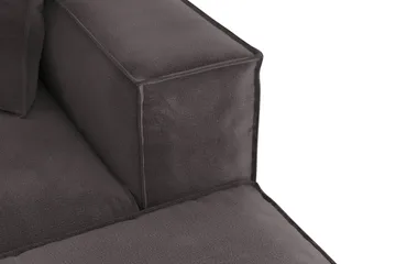 Cubo 5-sits U-formad Djup Modulsoffa Med Divan och Schäslong i Sammet - Mörkgrå - Möbler - Soffa - Sammetssoffa