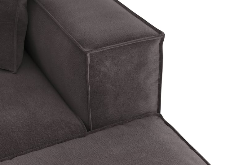 Cubo 5-sits U-formad Djup Modulsoffa Med Divan och Schäslong i Sammet - Mörkgrå - Möbler - Soffa - Sammetssoffa