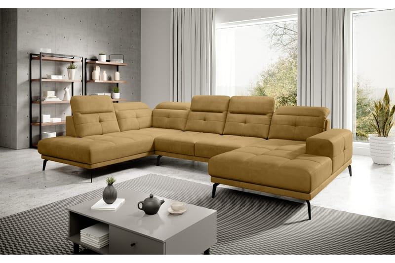 Devender Soffa m. Divan och Schäslong, Beige