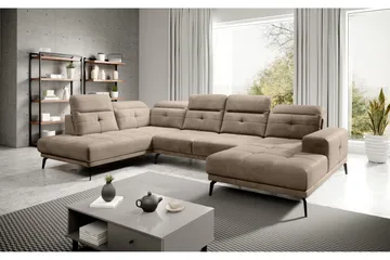 Devender Soffa m. Divan och Schäslong - Beige - Möbler - Soffa - U-soffa