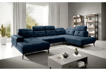 Devender Soffa m. Divan och Schäslong - Blå - Möbler - Soffa - U-soffa