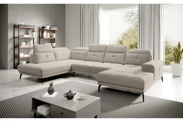 Devender Soffa m. Divan och Schäslong - Grå - Möbler - Soffa - U-soffa