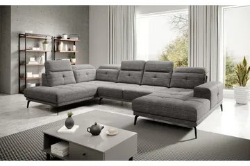 Devender Soffa m. Divan och Schäslong - Grå - Möbler - Soffa - U-soffa