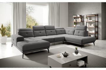 Devender Soffa m. Divan och Schäslong - Grå - Möbler - Soffa - U-soffa