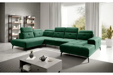 Devender Soffa m. Divan och Schäslong - Grön - Möbler - Soffa - U-soffa