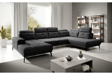 Devender Soffa m. Divan och Schäslong - Mörkgrå - Möbler - Soffa - U-soffa